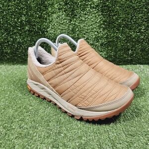 Merrell Antora 3 Thermo Moc Slip On Tan Khaki Outdoor Sneakers Womens Size 8